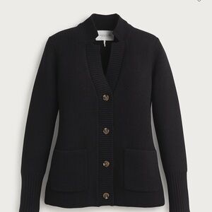 NWT Elegant Black Button-Up Women's Cardigan